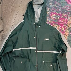 Coleman Dark Green Raincoat with Hood
